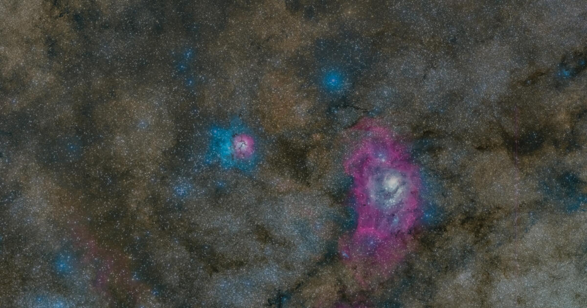 Trifid And Lagoon Nebulae Telescope Live